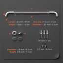Brushed Nickel Shower Grab Bars 32 Inch, Anti Slip Grab Bar with Knurled Grip, Stainless Steel Bathroom Safety Balance Handrail, Wall Mounted Handicap Bar for Elderly, Textured Senior Grab Bar Handle