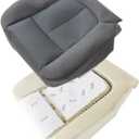 NLQR Driver Side Bottom Cloth Seat Cover & Replacement Seat Cushion Foam Pad Compatible with Ford F150 2011 2012 2013 2014