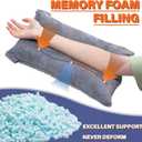 1 MIDDLE ONE Arm Pillow, Memory Foam Arm Rest Pillow for Adults and Side Sleepers, Elbow Support Elevation Pillow for Post Surgery and Numbness with Removable Cover (Grey)