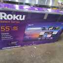 Roku Smart TV  55-Inch Select Series, 4K HDR TV  Roku TV with Enhanced Voice Remote  Flat Screen LED Television with Wi-Fi for Streaming Live Local News, Sports, Family Entertainment