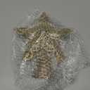 Juegoal Star Tree Topper with 20 LED Lights, Metal Golden Lighted Treetop Ornaments, Battery Powered Light Up Christmas Tree Decorations, 6.5 x 6.5 Inches