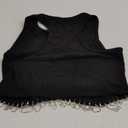 Sparkly Fringe Tops for Women Disco Cowgirl Outfits Sleeveless Nashville Outfits Sequin Concert Crop Tops, Medium