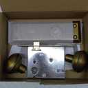 Mortise Lock Set for Interior Door, Vintage Antique Brass Door Knobs with Lock and Skeleton Key, Replacing Old Style Doors (Mortise Lock 1 Pack)