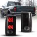 Nixon Offroad Tail Lights for Ford Ranger 2001-2005 Tail Lamps | LED Rear Lights Car Rear Lamps Assembly Replacement 1Pair (Matte Black Housing/Smoke Lens)