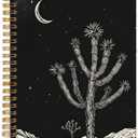 Yhtrg Black and White Boho Western Cactus Spiral Notebooks, Western Journaling Notebook, Eclectic Boho Southwestern Moon Desert Landscape Notebook for Note Taking, 5.5x8.3 Inch