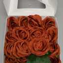 Roses Artificial Flowers Artificial Roses Fake Rose Silk Rose Fake Flowers with Stems for DIY Wedding Bouquets Party Tables Centerpieces Floral Arrangements (16, Burnt Orange)