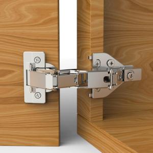 Furniware 4 Pack 2 Pair 165 Degree Lazy Susan Hinges Full Overlay Concealed for Cabinet, Cupboard, Folded Door, Combination with Screws(Regular)