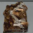 Brown Table Runner Floral Jacquard Damask Dining Table Runner with Multi-Tassels for Kitchen Dresser Party Banquet Holiday (13x70 inch)