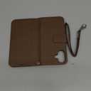 Arae Compatible with iPhone 16 Plus Case Wallet with Card Holder, Wristlet Strap Wallet Flip Cover for iPhone 16 Plus 6.7 inch Men/Women, RFID Blocking, Kickstand, Litchi Coffee