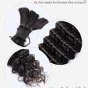 Braiding Human Hair 100g 18 Inch Deep Water Wave Bulk Human Hair for Braiding No Weft Brazilian Virgin Curly 11A Human Hair Extensions for Boho Braids