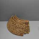 27" Christmas Tree Collar, Hand Woven Hyacinth Christmas Tree Base  4 Piece Rustic Farmhouse Style Tree Skirt Replacements for Artificial Trees, Fits Below 26" Tree Stand, Natural Hyacinth