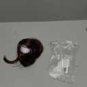 Semme Doll Wigs For 16 Inch Dolls, BJD Doll Wig, Straight Bang Shoulder Length Soft Fiber, Easy Cutting, for 1/3 BJD Doll (Dark Brown)