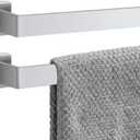 2 Packs 32 Inch Bathroom Towel Bar SUS304 Stainless Steel Brushed Nickel Towel Holder Wall Mounted Heavy Duty Towel Rack Bathroom Towel Rod Modern Square Base Design(2, Brushed Nickel, 32 Inch)