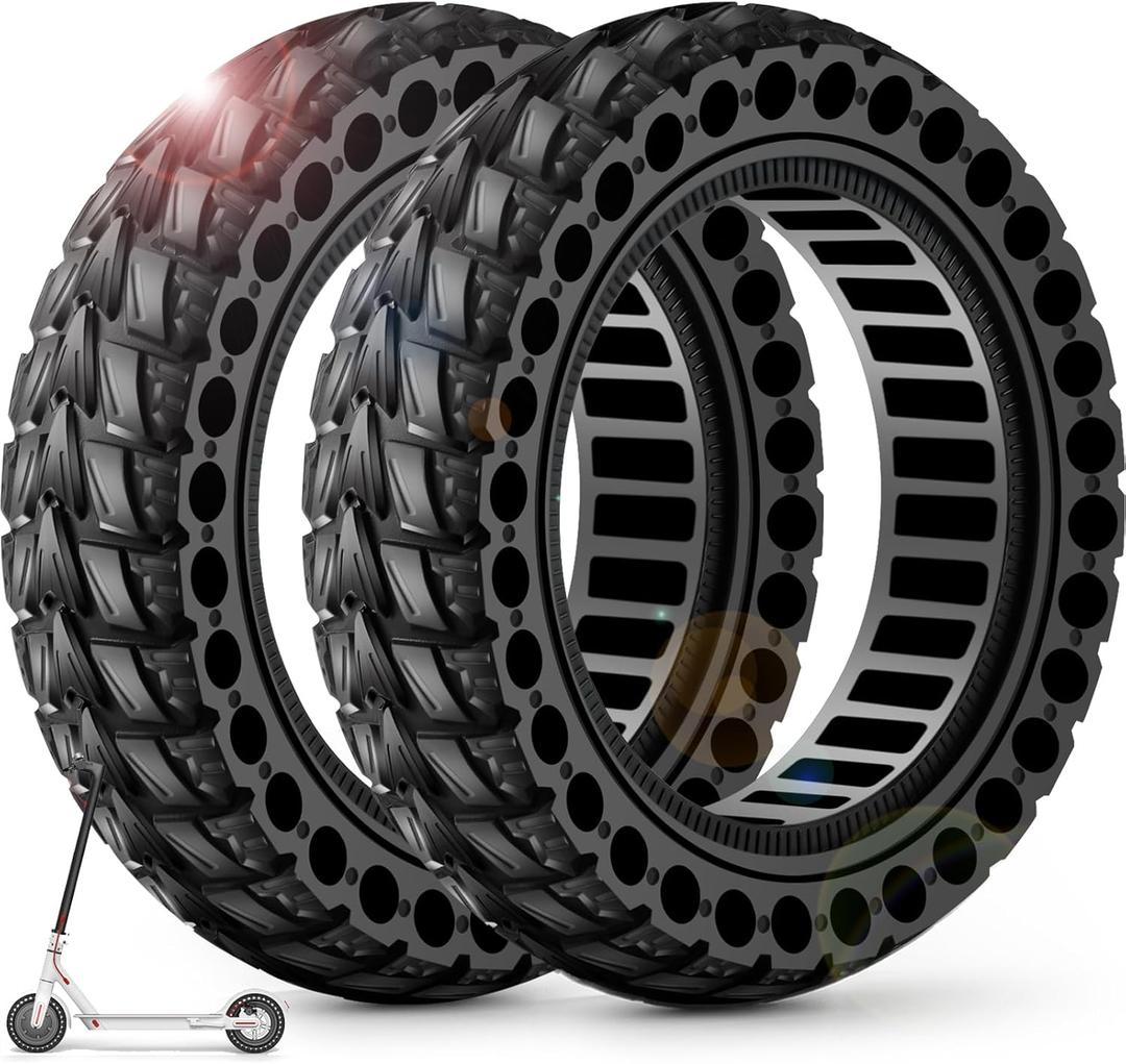 BANGTING 2PCS 60/70-6.5 Scooter Tire, 10x2.5 inch Tire Solid for Segway Ninebot Max G2 / G30 / G30D / G30E / G30E / G30LP / G30D II / G30 Max, 10x2.5-6.5 Tires Replacement for Electric Scooter (Black)