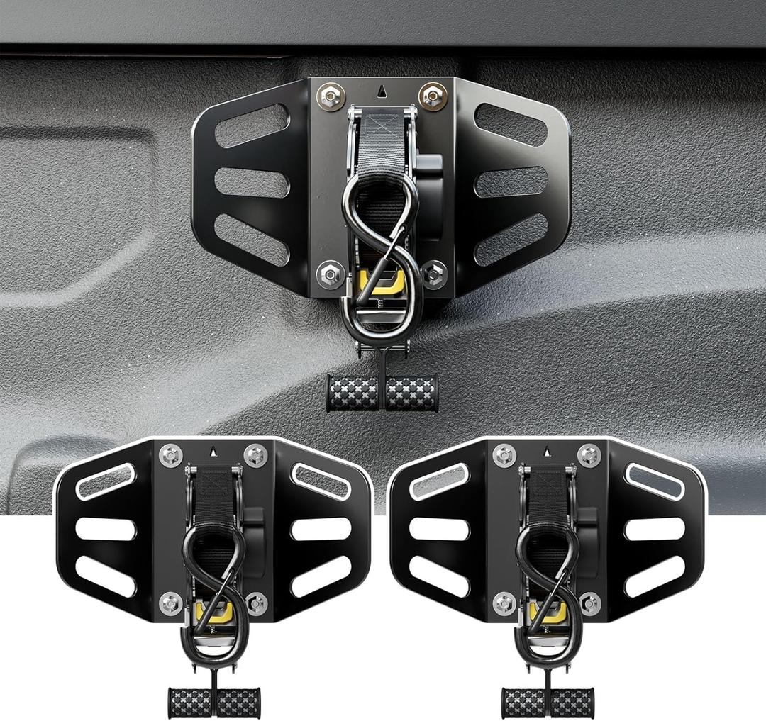 SZYANG 2PCS Retractable Ratchet Straps Compatible with 2019-2026 Dodge Ram 1500 Retractable Tie Down Straps Replacement for 2019-2026 Dodge Ram 1500 Accessories