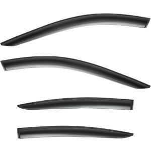 4Pcs Set Tape-On Rain Guards Window Visors for Acura TL Sedan 2009-2014 Window Deflectors Black