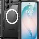 Lanhiem Magnetic for Samsung Galaxy S26 Ultra Case, IP68 Waterproof Dustproof Case, [Compatible with Magsafe] [Built-in Lens & Screen Protector] Full Body Shockproof Rugged Phone Case 6.9", Black