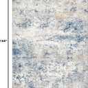 DMOYEST Area Rug Living Room Rugs - 10x12 Abstract Large Soft Indoor Washable Rug Neutral Modern Low Pile Carpet for Bedroom Dining Room Farmhouse Home Office - Blue