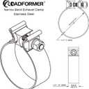 ROADFORMER 3 inch Exhaust Clamp Narrow Band Stainless Steel for Exhaust Pipe, Muffler and Exhaust System Repair (2 Pack)