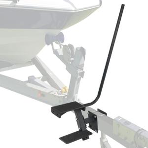 Boat Trailer Step, Heavy Duty Steel 2 Steps Ladder for Boat Trailer Tongue with Handrail, 450lbs Capacity, Black