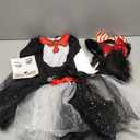 Popuid Girls Cute Cat Costume for Kids, 100th Day of School Red and White Cats Cosplay Outfit with Tutu Fluffy Cat Tails Bow Tie Set for Read Book Day Halloween Party Dress up, Size 4-6 Y