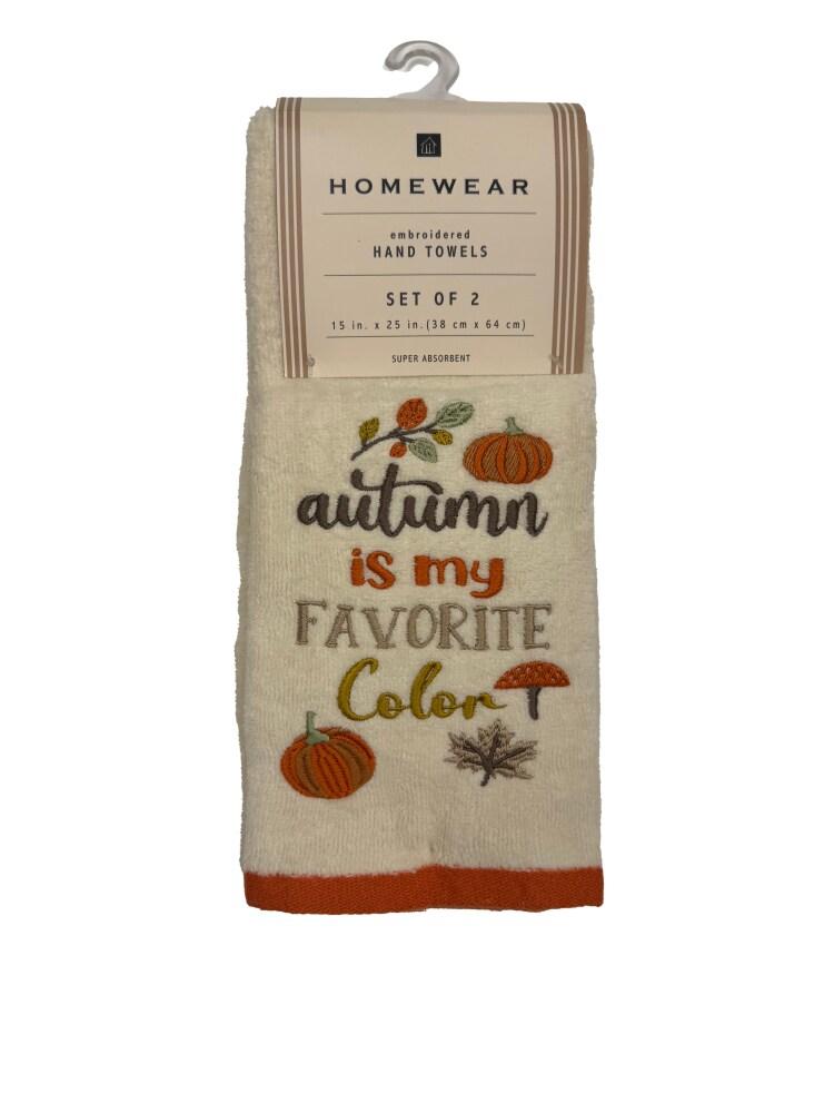 Homewear Embroidered Hand Towel - Autumn is my favorite color