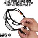 Klein Tools 60470 Safety Glasses, ANSI Z87.1+ Pro Full Frame Gasket Safety Glasses, Clear Lenses, UV Protection, Anti-Fog, Scratch Resistant