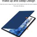 Magnetic Case for Galaxy Tab S8 Plus 12.4 inch 2022/Galaxy Tab S7 FE 2021/Galaxy Tab S7 Plus 2020 with Pen Holder, Lightweight and Slim Magnetic Stand Case with Auto Sleep/Wake, Blue