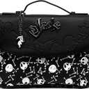 Disney Bag, Cross Body, The Nightmare Before Christmas NBC Jack Skellington, Vegan Leather, 9.0 x 6.5 x 2.0 Inch, Black 