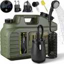 Portable Camping Shower with Water Jug, 8000mAh Rechargeable Camp Shower Kit, IPX8 Waterproof Pump, Adjustable Shower Head, Portable Shower for Camping, Pet Bath, Car Wash, Plant Watering, 5 Gallon