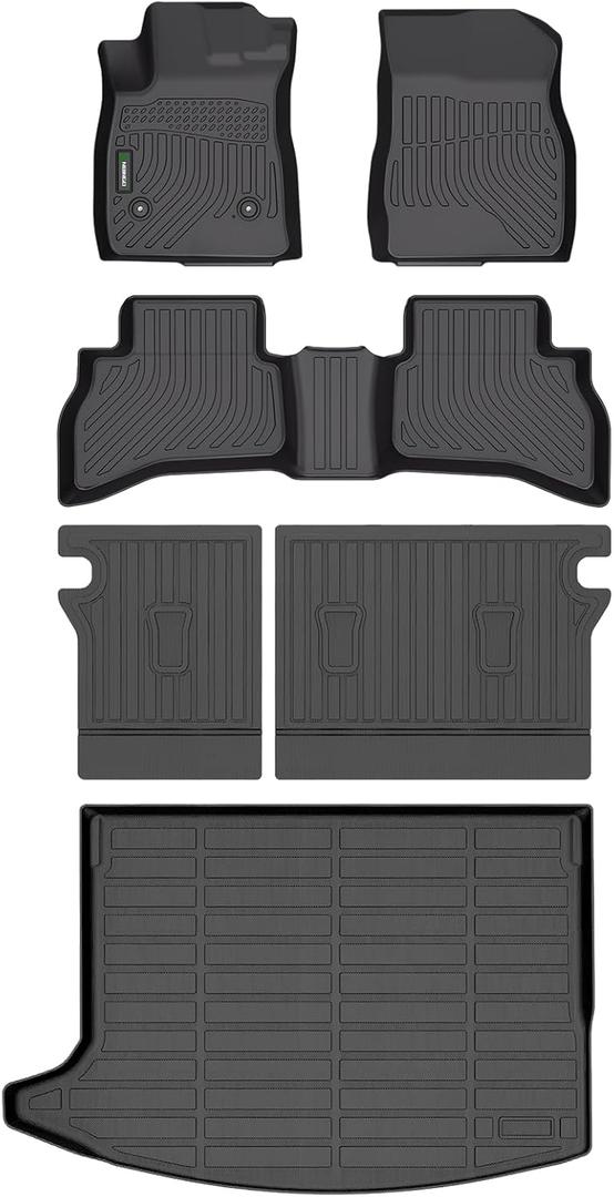 ANBINGO Floor Mats & Backseat Cargo Liner for 2020-2025 Buick Encore GX AWD, 2020-2025 Encore TPE Car Mat (Cargo Tray in Upper Deck Position)