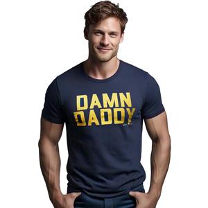 Men's Damn Daddy T-Shirt [Navy] (Blue, XXL)