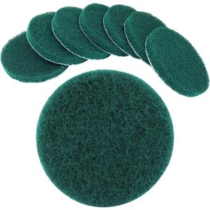 5 Inch Replacement Scrub Pads, 8 Pack Super Abrasive Green Scrubbing Pads, 180-240 Grit Drill Power Brush, Heavy Duty Cleaning Pads for Kitchen, Bathroom, Carpet, Shower, Tub, Grill, Tile