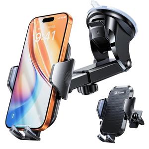 andobil 2026 Military-Grade Car Phone Holder [Upgraded Strongest Suction & Clip] Phone Holders for Your Car, Dashboard Windshield Vent Car Phone Mount for iPhone 17 Pro Max 16 15 14 13 12 Android