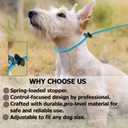 Martingale Dog Collar, 5/16 High-Strength Nylon Rope Slip Collar with Spring-Loaded Adjustable Stopper for Small, Medium & Large Dogs(Light Purple, 26 inch)