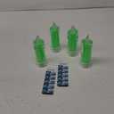 4PCS Green LED flameless Candles (D:2.5" x H:7"),LED Pillar Candles, Battery Included, Velas artificiales para decoracion for Saint Patrick's Birthday Bedroom Decorations