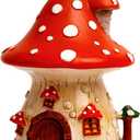 Cacukap Mushroom House Incense Burner, Cute Glow in The Dark Mushroom Incense Holder, Resin Material, Adorable Home Decor Gift