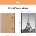 2 x upsimples 20x28 Poster Frame, Easy Slide-In Assembly, Black, 3 Pack