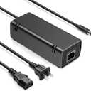 for Xbox 360 E Power Supply Brick with Power Cord, AC Adapter Power Supply Charger for Microsoft Xbox 360 E Console, 100-240V Auto Voltage, New Cooling System Low Noise Safty Easy to Use