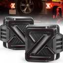 LED Tail Lights Fit For 2007-2018 Jeep Wrangler JK JKU Sport/Sahara/Rubicon, with Starting Dynamic Animation,Unique Shaped Design (Z Smoked)