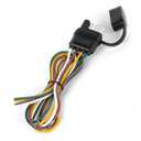 25 Inch 4-Way Flat Trailer Connector 16AWG, Water Dust Proof 4 Prong Wiring Harness with Zinc Terminals - 4 Pin Male End for Trailer Boat RV - Sealed Cover Included