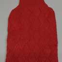 SUNFURA Small Dog Sweater Turtleneck for Cold Weather, Puppy Knitwear Pullover for Christmas Thanksgiving, Pet Winter Knitted Sweatshirt for Pug Dachshund, Boy Girl Dogs, Red, Small