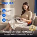 Philips Shiatsu Back and Neck Massager with Heat,3D Electric Kneading Deep Tissue Massage Pillow for Shoulder,Foot&Lower Back Pain Relief for Office home,Travel,Mothers Day Gifts for Women,Men,Mom,Dad