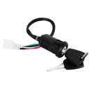 RUTU Ignition Switch with Key 4 Wire for 50cc 90cc 110cc 125cc TaoTao Sunl Coolster Apollo Chinese ATV Dirt Pit Pocket Bike Scooter Motorcycle Quad Go Kart 4 Wheeler Parts
