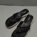 Clarks Women's Breeze Sea Flip-Flop, Black Synthetic, 10