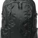 Daily Daypack Backpack, Compatible with 14-inch PCs, 6.1 gal (23 L), Air Mesh Back, Compression Belt, Side Pockets, Chest Belt, Water Repellent Fabric, For School, Work, Travel, Outdoors, Black