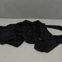 BORIFLORS Women's Sexy Tie Up Crop Top Short Sleeve Deep V Neck Casual Basic T Shirt (Large, Black)