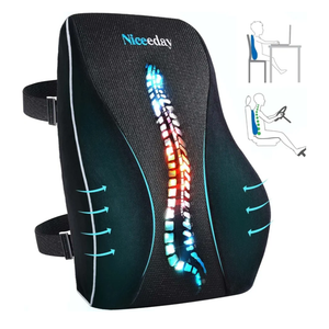 Niceeday Lumbar Support Pillow for Office Chair Car Back Support Pillow, Memory Foam Gaming Chair Desk Chair Back Cushion for Lower Back Pain Relief, Ergonomic Back Rest,Office Home Essentials
