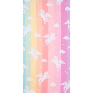 LIVILAN Small Unicorn Towel for Kids Girls, Pink Rainbow Beach Towel for Women Teens 24 x 48,Lightweight Soft Microfiber Blanket, Quick Dry Sand Proof Thin Travel Pool Picnic Bath Towel Gifts