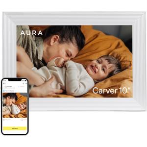 Aura Digital Picture Frame - 10.1" HD Display | Wirecutter's Best Digital Frame | Text Photos Directly to Your Frame from Anywhere | Quick & Easy Setup Over WiFi - Free Aura App | No ads or fees